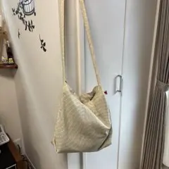 ハンドメイド⭐︎波模様 ベージュ ショルダーバッグ