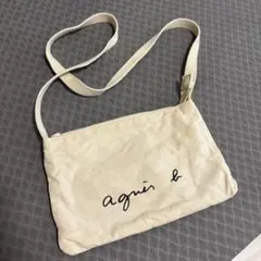 agnès b. ショルダーバッグ　サコッシュ　アイボリー