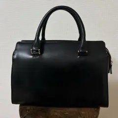 【美品】キタムラ ハンドバッグ ボストン レザー ブラック ビジネス