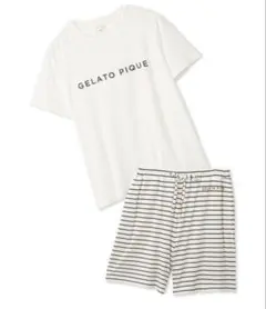 ジェラートピケ ルージュチェリーレーヨンロゴTシャツ＆ショートパンツ