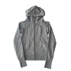 Lululemon フード付きグレーパーカーサイズ4（Sくらい）