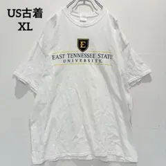 【ギルダン】半袖Tシャツ US古着 アメリカ古着 片面プリント ホワイト XL