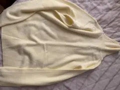 ウール混紡 タートルネックセーター Lサイズ 淡い黄色
