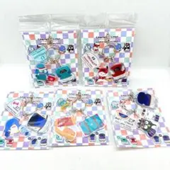 【新品未開封】サンリオ×JR キャラフルライナー　3連アクリルキーホルダー×5種