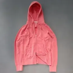 OLD UNIQLO ピンクダブルジップパーカー　短丈　Y2K