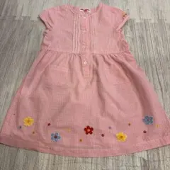 ミキハウス ギンガムチェック ワンピース 110