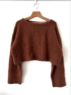 RYETEHDER ライテンダー ブラウン ボートネックニット