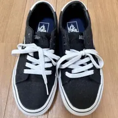 VANS ブラック スニーカー キャンバス スケボーマーク 22.5㎝