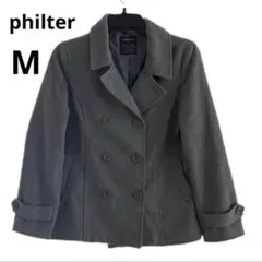 PPFM グレーピーコート 美品】PPFMメンズグレーPコートサイズM - メルカリ