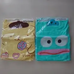 ポムポムプリン、ハンギョドン　フェイスタオル