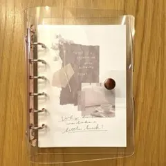 マインドウェイブ　Bine A6クリアバインダー　シール手帳　ピンクゴールド