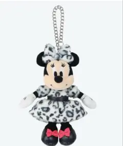 ディズニー　ヒョウ柄　ぬいぐるみ　ミニーチャーム　レオパード柄