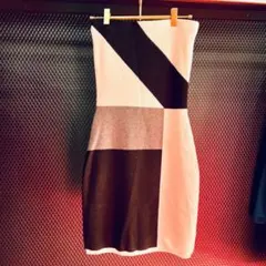 平成GAL♡RESEXXY 幾何学模様 ノースリーブミニワンピース ベアワンピ