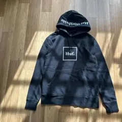 【美品】HUF パーカー S トレーナー スウェット ブラック ビックロゴ