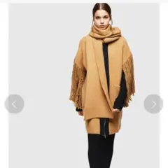 超美品★DIESEL★フリンジコート★ポンチョ★ジャケット★ベス★オーバーサイズ