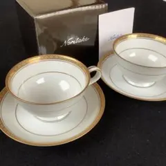 新品Noritake Richmond リッチモンド カップ&ソーサー　金彩ペア