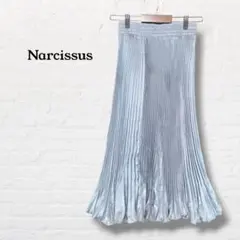 Narcissus☆シャイニープリーツスカート ロング シルバー グレー【F】のサムネイル