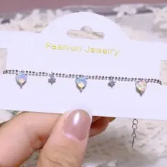 【SA+最高品質】一点物　天然オパールブレスレット S925 5粒 華奢