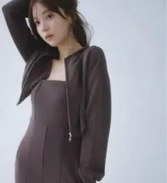 snidel / スナイデル パーカー×カットオールインワンセット　24秋冬