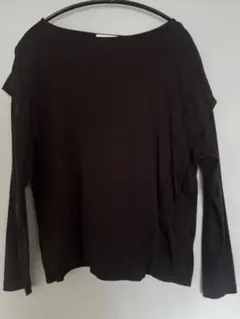 黒 カットソー レディース コットン100%