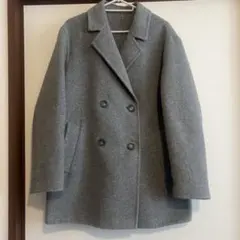 グレー ダブルブレスト コート Sサイズ