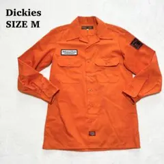 美品　dickies ディッキーズ　ワークシャツ　長袖　オレンジ　M
