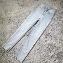 ガス　スキニーデニムパンツ　ジーンズ　ライトブルー　カットオフ　W23 L30