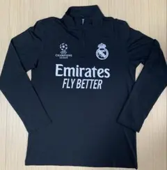 Lサイズ！Real Madrid ハーフジップ ジャージ ホワイトサッカーユニ