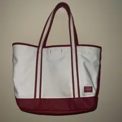 【近日処分】PORTER ボーイフレンドトート ホワイト/レッド