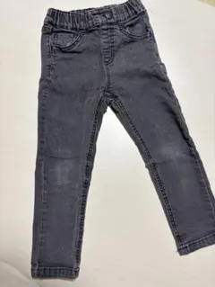 ブランシェス　グレー スキニーデニム風パンツ