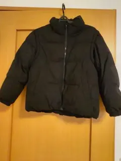 GUキッズ 中綿ジャケット ベスト 2way仕様 ブラック 140cm