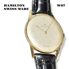 Rare item! HAMILTON Hamilton Antique Vintage Watch Gold and Black