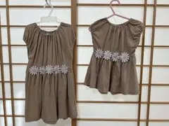 姉妹　お揃いaprès les cours ノースリーブワンピース 130と80