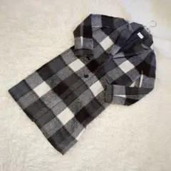 エゴイスト　ブロックチェック　チェスターコート　モノトーン　白×黒×グレー