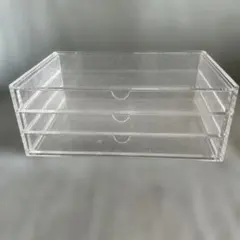 無印良品　重なるアクリルケース・横型３段