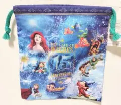 ミッキーフレンズ　巾着　ディズニーシー15周年