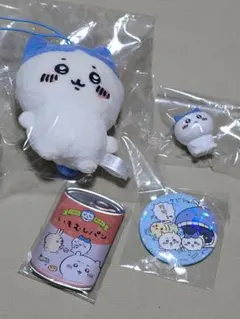 ③【ちいかわ】ハチワレマスコット　缶バッチ　4点セット