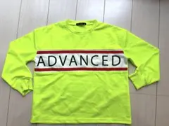 SHISKY 長袖Tシャツ 140cm ネオンイエロー ロゴ キッズ
