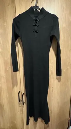 新品！　中華風ニットロングワンピース