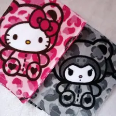 サンリオ ハローキティ クロミ 着ぐるみ ヒョウ柄 フェイスタオル アベイル