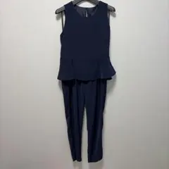 ネイビー ペプラムセットアップ