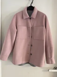 バナナリパブリック　リバーシブル　グレー✖️ピンク　ショートコート　Mのサムネイル