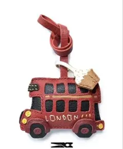 ロンドンバス型レザーキーリング