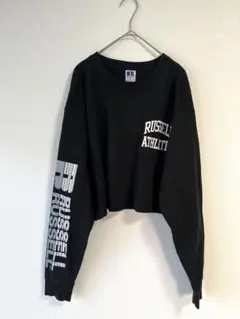 RUSSELL ATHLETIC クロップドTシャツ ブラック 長袖