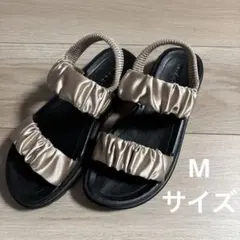 LEPSIM レプシィム サテンギャザー サンダル レディース Mのサムネイル