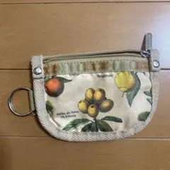 フルーツ柄 コインケース キーチェーン付き