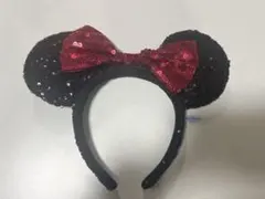 ミニーマウス風スパンコールカチューシャ