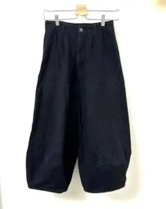 メ*モ様 ZUKKA バルーンデニム　ワイドパンツ ブラックデニム　Sのサムネイル