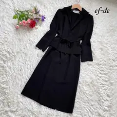 ef-deエフデ　ブラックフォーマル喪服ジャケットワンピース2点セット