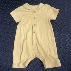 ［美品］ユニクロ　ベビー　ショートオール　イエロー　60サイズ